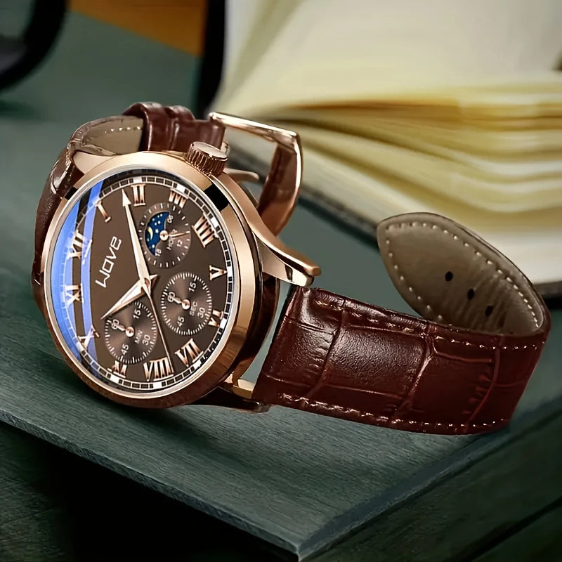 New Stylish Brand Men'S Watch, Versatile for Casual And Business Use, High-End Non-Mechanical Timepiece.