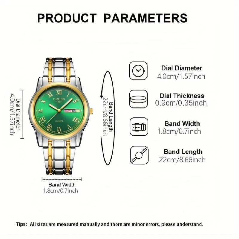 Personality western style Men's watch business chic high-end atmosphere classy fashion trend durable double calendar kinematic Men's