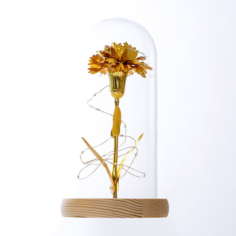 Preserved Flower with Glass Cover
