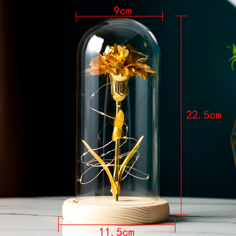 Preserved Flower with Glass Cover