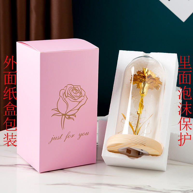 Preserved Flower with Glass Cover