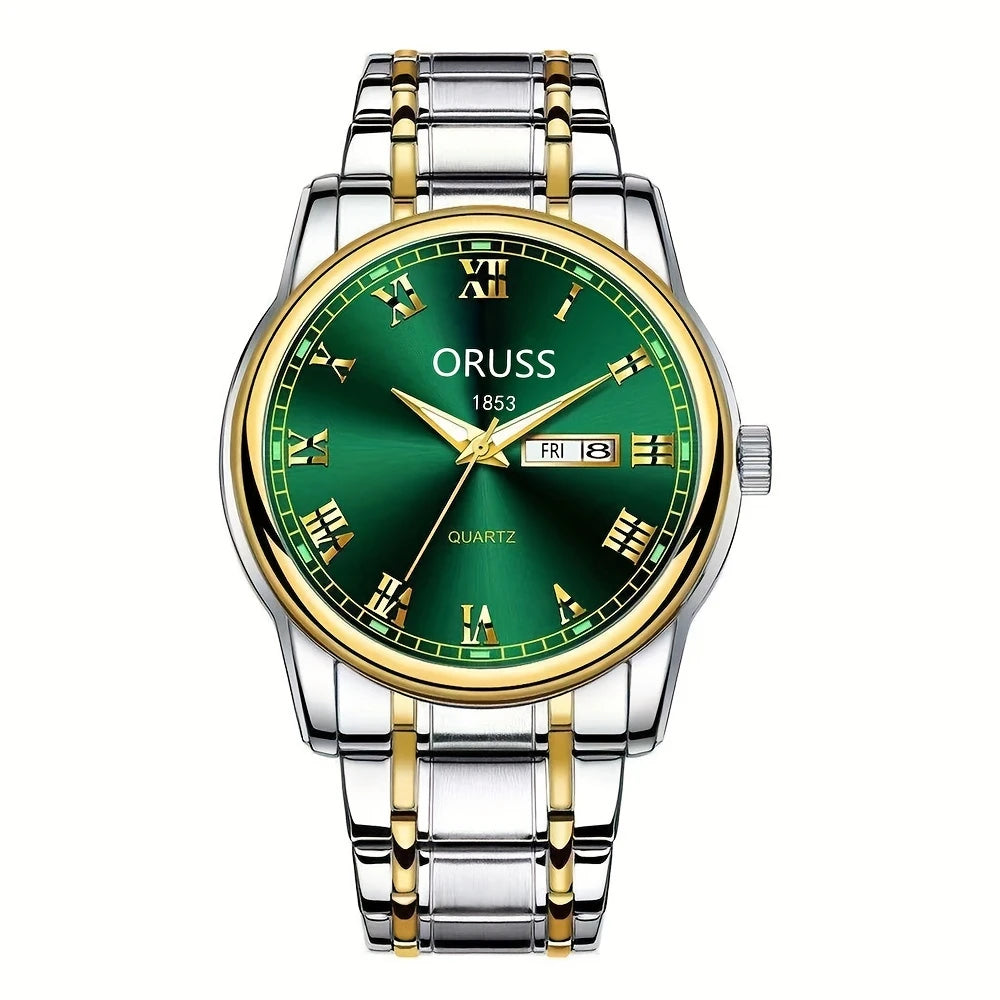 Personality western style Men's watch business chic high-end atmosphere classy fashion trend durable double calendar kinematic Men's