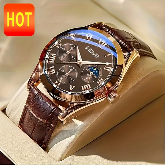 New Stylish Brand Men'S Watch, Versatile for Casual And Business Use, High-End Non-Mechanical Timepiece.