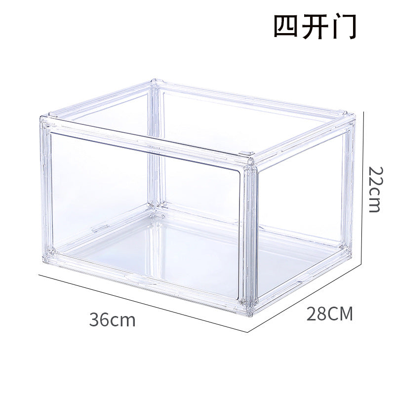 Thickened Side Open Transparent Shoe Box Acrylic Is Open Hand-held Storage Box Drawer Shoe Cabinet Aj Dust-proof Storage Artifact