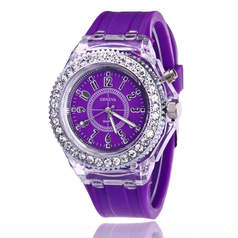 Ins Luminous Watch Distinctive Harajuku Korean Fashion Trendy LED Fluorescent Couple Watch For Boys And Girls