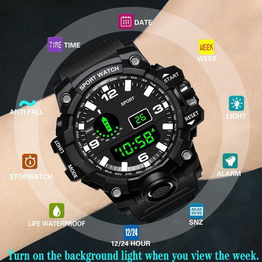 Hot Wholesale Amazon Explosive Multifunctional Outdoor Men's Electronic Watches Men's And Women's Students Running Sports Watches