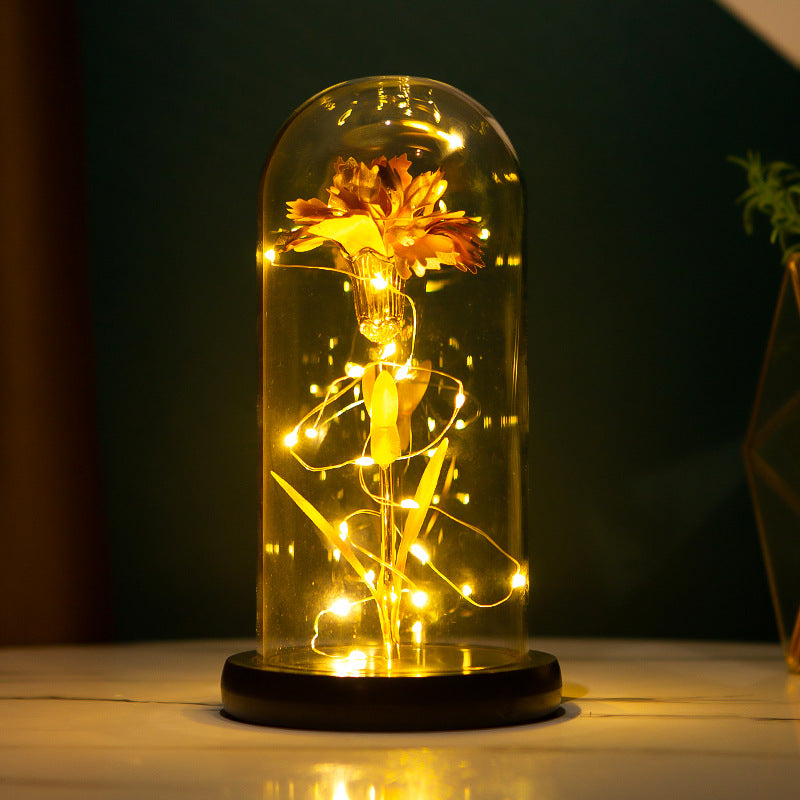 Preserved Flower with Glass Cover