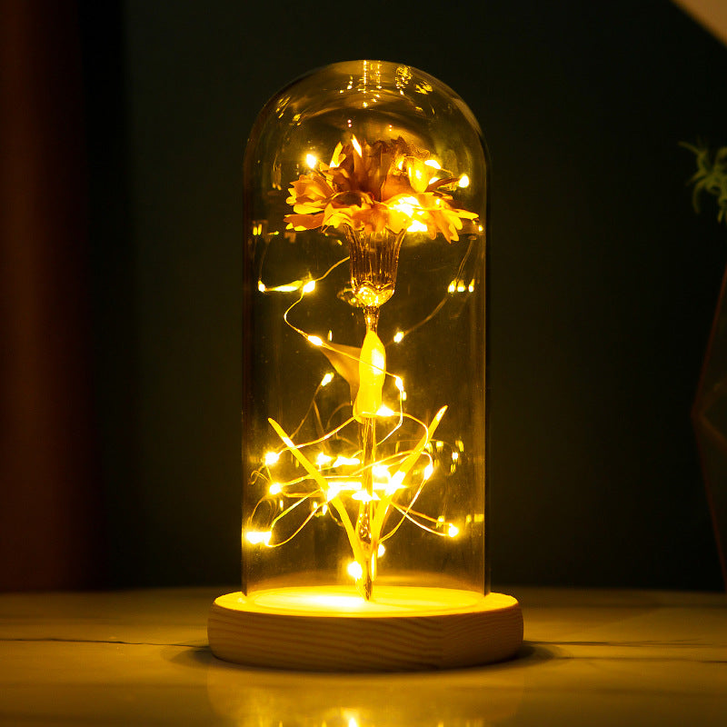 Preserved Flower with Glass Cover
