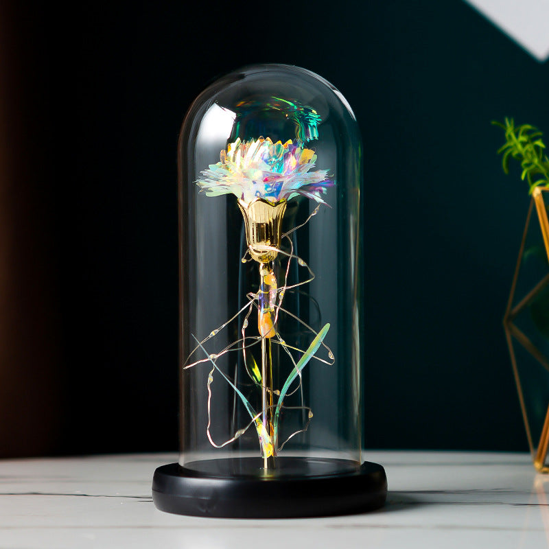 Preserved Flower with Glass Cover