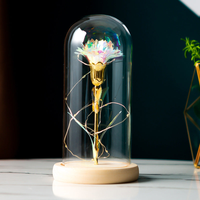 Preserved Flower with Glass Cover