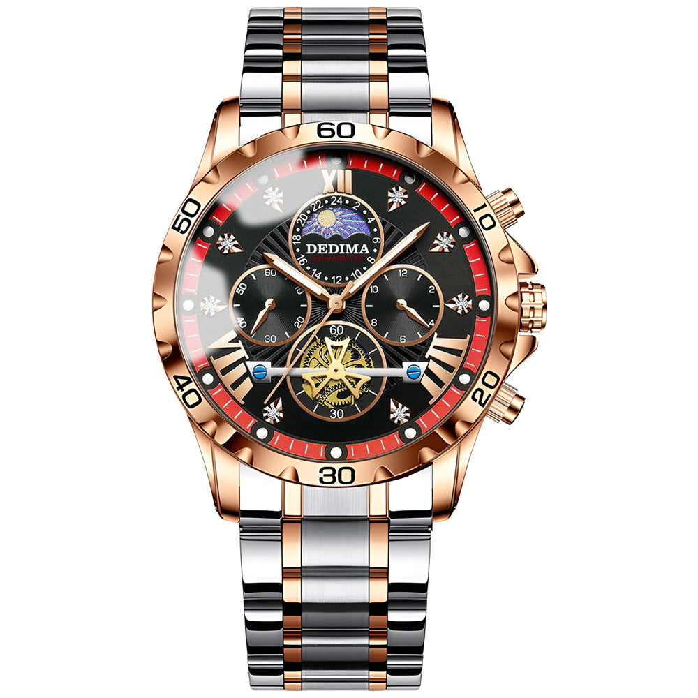 Detima DEDIMA Watch Men's Genuine Goods Business Students Luminous Waterproof Flywheel Quartz High-end Men's Cross-border