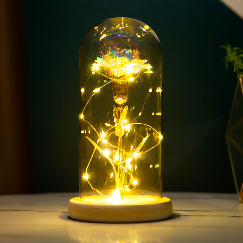 Preserved Flower with Glass Cover