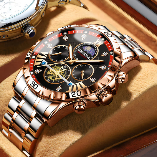 Detima DEDIMA Watch Men's Genuine Goods Business Students Luminous Waterproof Flywheel Quartz High-end Men's Cross-border