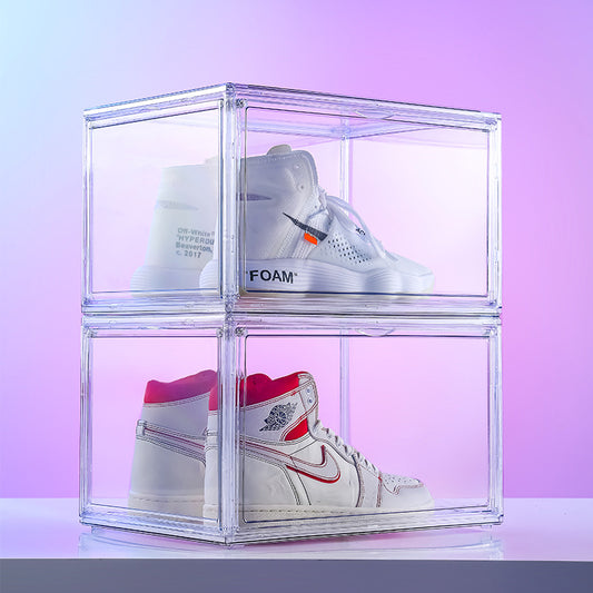 Thickened Side Open Transparent Shoe Box Acrylic Is Open Hand-held Storage Box Drawer Shoe Cabinet Aj Dust-proof Storage Artifact