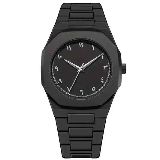 1pc PINTIME Sleek Minimalist Quartz Watch with Silicone Strap, Black Arabic Numerals & Ultra-Thin Dial – Unisex Design, 3ATM High Quality, Perfect Gift for Men & Women